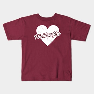 Vintage Highlanders School Spirit // High School Football Mascot // Go Highlanders Kids T-Shirt